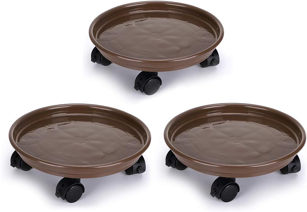 Buy Skelang 3 Pcs Plant Caddy, 11.8" Plant Stand, Round Plant Pallet