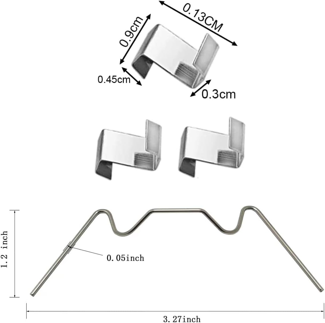 100Pcs Wire Clips for Greenhouse Glass Panes, Stainless Steel