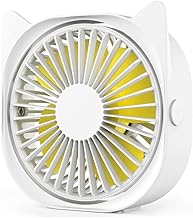 Pruie Ventilador de mesa com baixo DB destacável Ventilador de mesa Ventilador USB 360 ° Ventilador giratório para Ventilador portátil de mesa Mini ventilador com velocidade ajustável