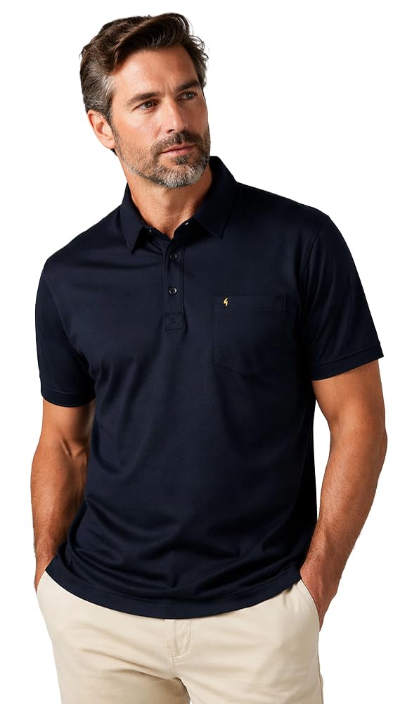 Gabicci - Plain Polo Shirt (Extra Large, Navy)