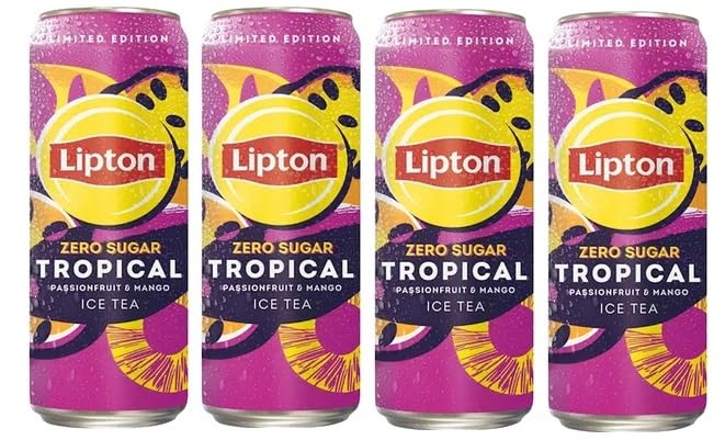 Lipton Ice Tea Zero Sugar Tropical Refreshing and Guilt Free Beverage That Combines the Delicious Flavours of Tropical Fruits With the Goodness of Tea 4 X 320ml (U.A.E) Limited Edition (B0D1GD92D1) Amazon Price History, Amazon Price Tracker
