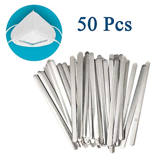 Flat Mask Nose Aluminum Wire, Adhesive 50 Pcs 90mm Strip Bridge Clip