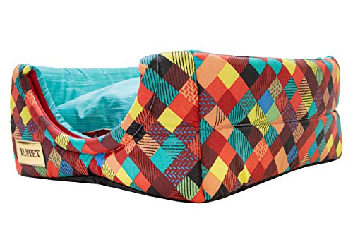 Toca e Cama Impermeável Luppet 2 em 1 com Almofada para Cachorro ou Gato de até 5Kg Verde M