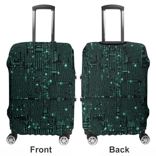 Hacker Luggage Cover, Washable Elastic Suitcase Cover Protector Fit 18-32 Inch Luggage3