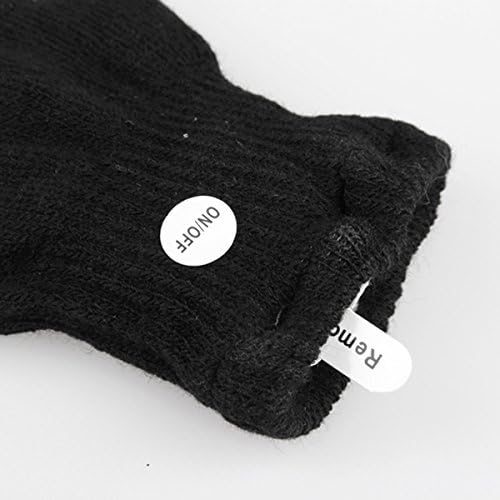 NEO+ UK SELLER, Flashing Gloves Glow 7 Mode LED Rave Light Finger Lighting Mitt Black - KIDS SIZE