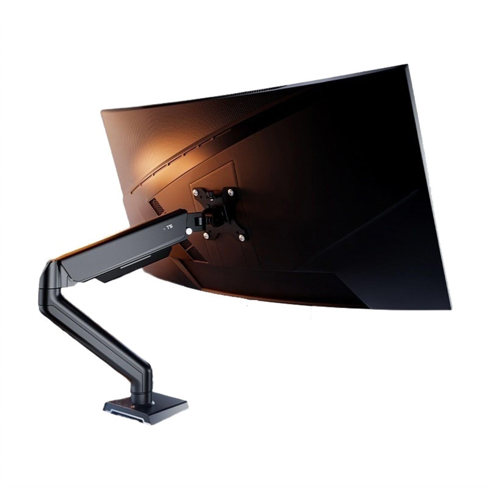 Mount-It! Supporto da scrivania per braccio monitor singolo | Braccio monitor molla a gas | Altezza articolata a movimento completo regolabile