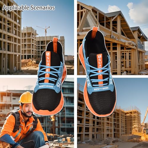 Image of SUADEX Steel Toe Shoes for Men Women Indestructible Work Safety Sneakers