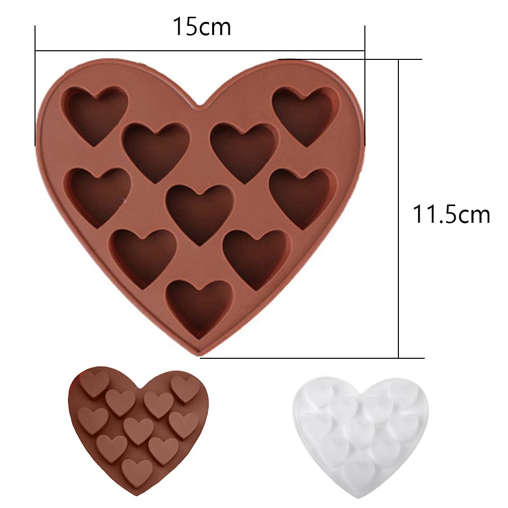 Webake 2 Pezzi Stampi Silicone Forma di Cuore Stampo per Tortiera A