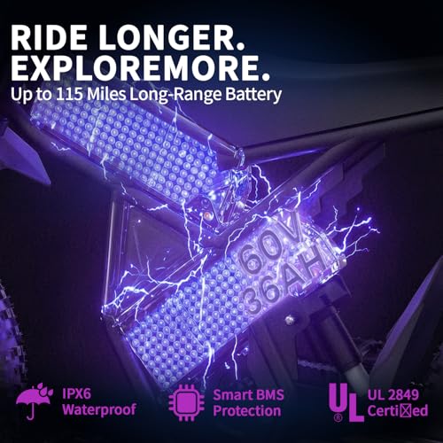 Image of Bootime 3000W GT54 PRO / GT54 Electric Dirt Bike for Adults Teens - 50 /37 MPH High-Speed, 14 inch Fat Tires & Dual Removable Battery(60V /48V) | All-Terrain Off-Road eBike for Snow, Sand