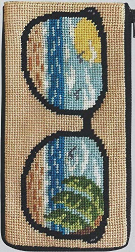 Stitch & Zip Eyeglass Case Needlepoint Kit- Life's a Beach