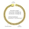 ChainsHouse Mens Bracelets Cuban Chain Gold Plated Bracelet Men Stainless Steel Chain Hip Hop 5mm Curb Link #5