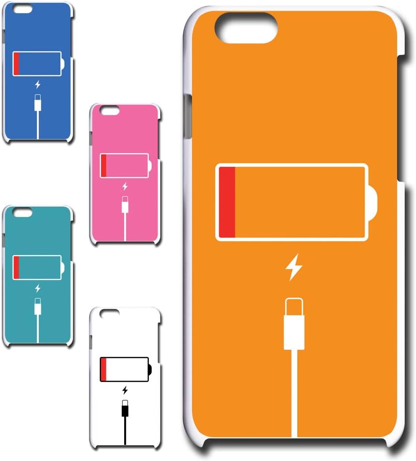 TK-902C Universal Smartphone Case Cover for iPhone 6S Polycarbonate Smartphone Case Low Battery [Design C/Orange]
