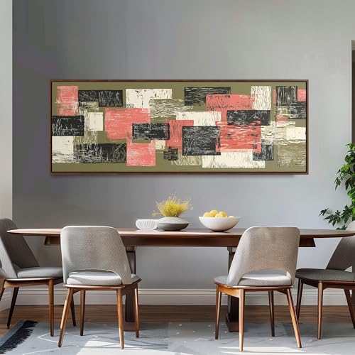 Tableau géométrique style Mid-Century, impression horizontale allongée haut de gamme - 4