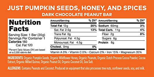 Health Warrior Pumpkin Seed Bars, Variety Pack, 12 Bars