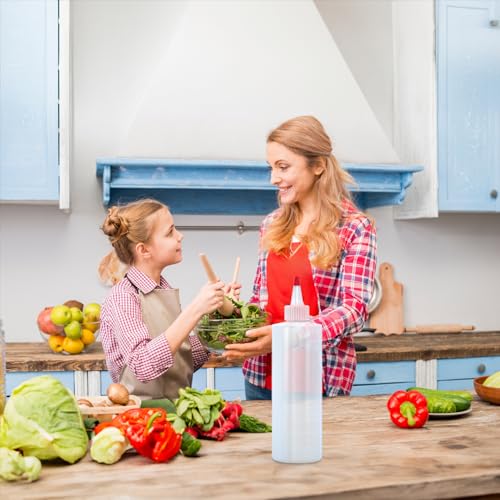 Brightfrom 8541995669 Condiment Squeeze Bottles, 8 Oz Empty Squirt Bottle, Red Top Cap, Leak Proof - For Ketchup, Mustard, Syrup, Sauces, Dressing, Oil, Arts & Crafts, Bpa Free Plastic thumb #3