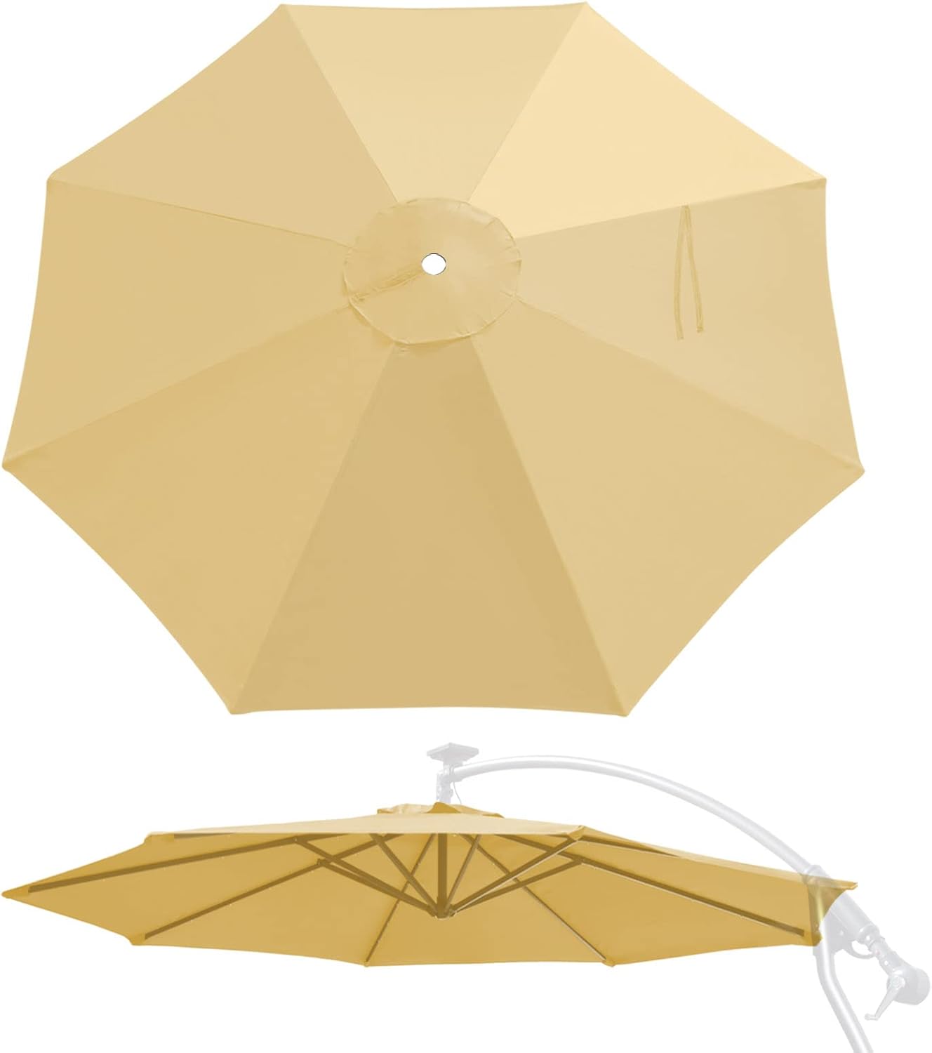 YardGrow 10ft 8 Ribs Canopy Replacement for Cantilever Umbrella, 8 Ribs, Frame NOT Included