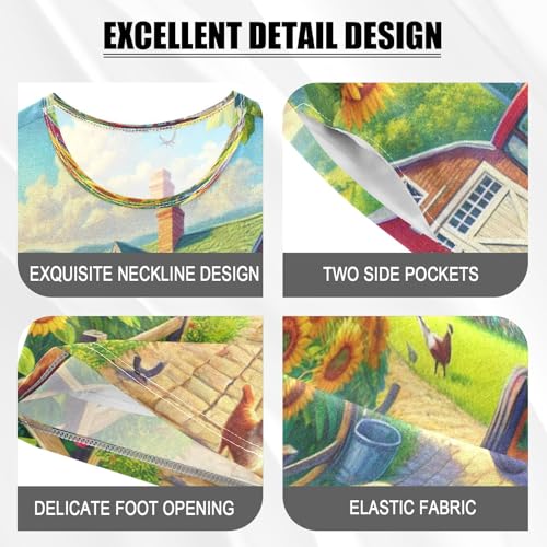 Farm Tractor Cute Dog Pajama Set Short Sleeve Summer Pajamas Sleepwear Nightwear Set Cotton 5Y4