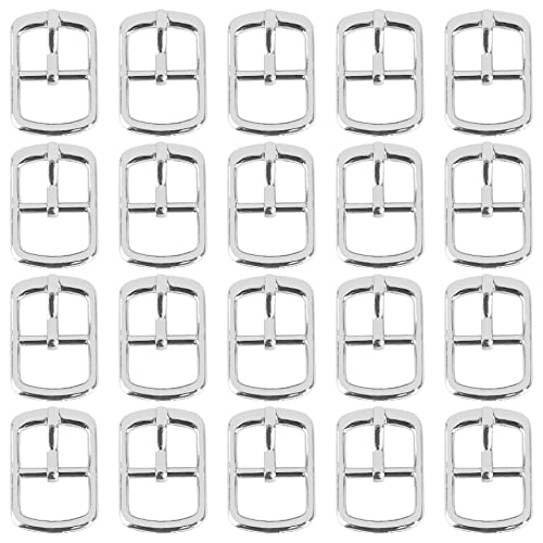 Framendino 20 Pack Metal Single Prong Pin Buckles