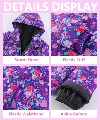 Image of M2C Boys Girls One Piece Snowsuit Winter Warm Ski Coveralls