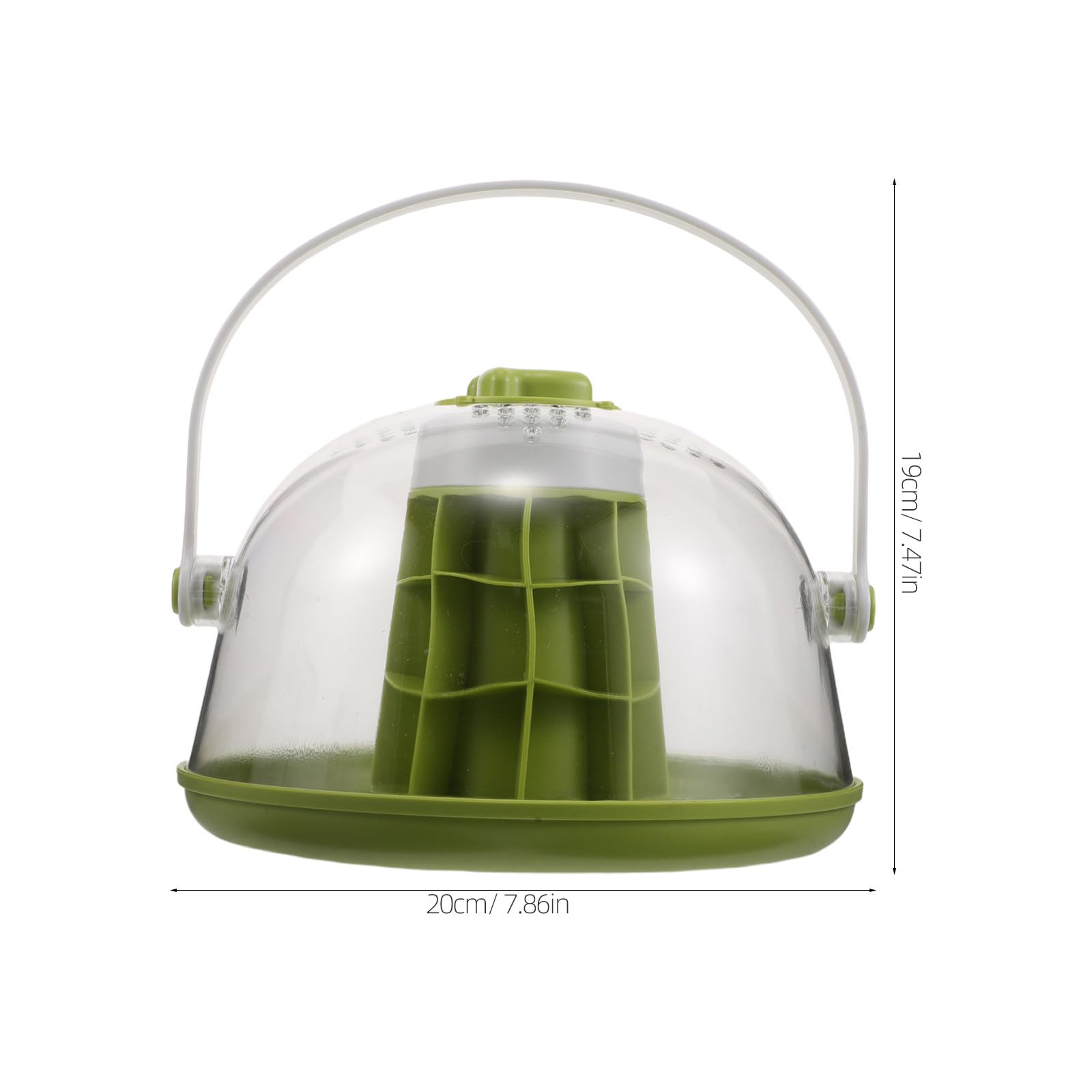 Ciieeo Terrario Osservazione Lumache Trasparente ABS Rettangolare 20 Cm | Base Removibile, Aperture Accessibili e Fondo Solido, Fori di Ventilazione per Uso Scolastico e Gite in Famiglia