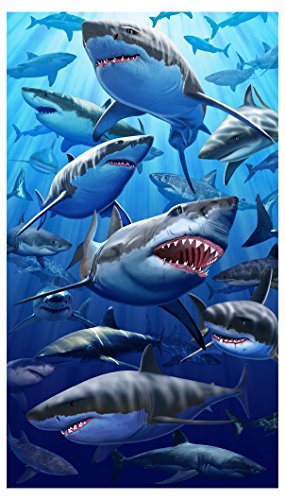 Giant Great White Shark Beach & Bath Towel (40