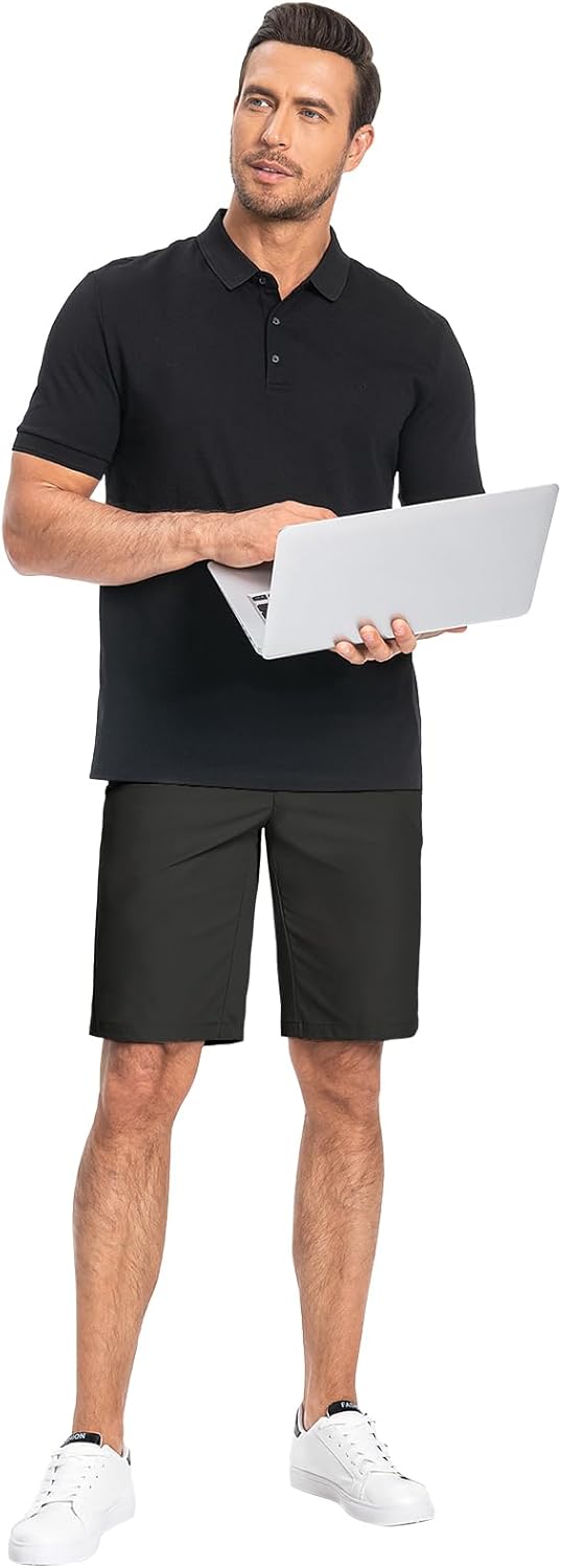 Moosehill Mens Golf Shorts 7" 10": Flat Front Hybrid Dress Shorts Quick Dry Stretch Anti Wrinkle with 4 Pockets for Work - Image 7