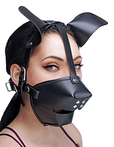 Master Series Pup Puppy Play Hood And Breathable Ball Gag, 0.67 Pound, Black #TOP25