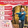 Collagen Peptide Gummies for Women & Men Sugar-Free, Multi Collagen Hydrolyzed w/ 1500mg Protein Type I,II,III,V,X, 5000mcg Biotin, Methylated B12, Vitamin C A E D3 B6 for Skin Hair Nails, Bone, 60Cts