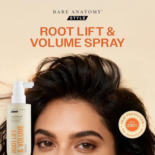 Image of Bare Anatomy Root Lift & Volume Spray | Heat-Activated Hair Volumizer for Fine, Thin & Flat Hair | Instant Root Lift, Long-Lasting Body & Bounce | Humidity & Heat Resistant | 135ml