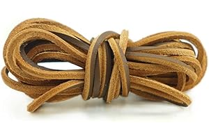 Leather Boot Lace 141 Inches Long Rawhide Shoe Laces Cut to Fit...