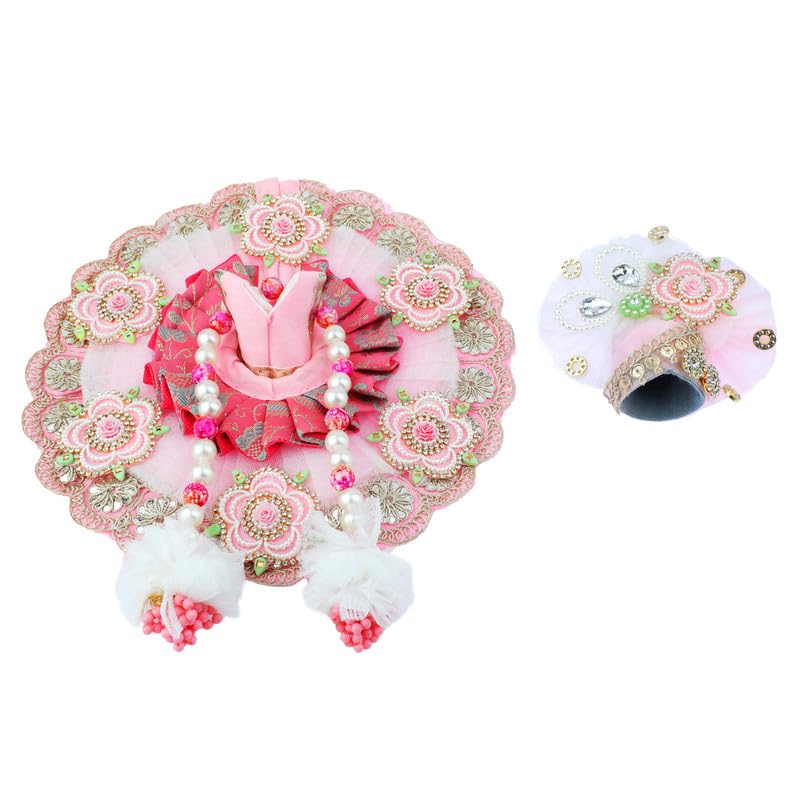 Vestimenta Laddu Gopal para Estatua de Krishna, Rosa, 8 Pulgadas