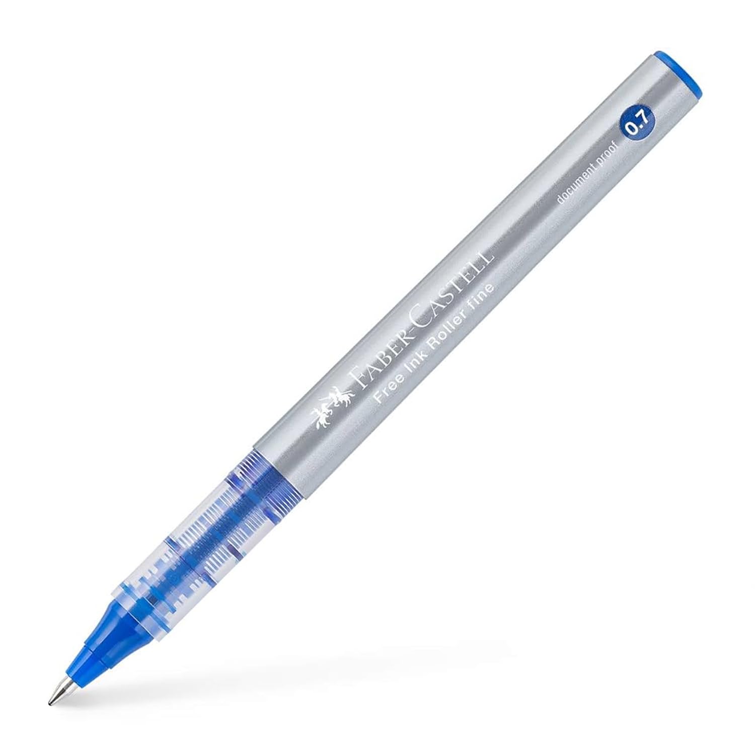 Faber-Castell Bolígrafo de tinta de punta de 0,7 mm, bolígrafos rollerball de regalo, papelería para oficina, trabajo, hogar, etc. (Multicolor, paquete de 10)