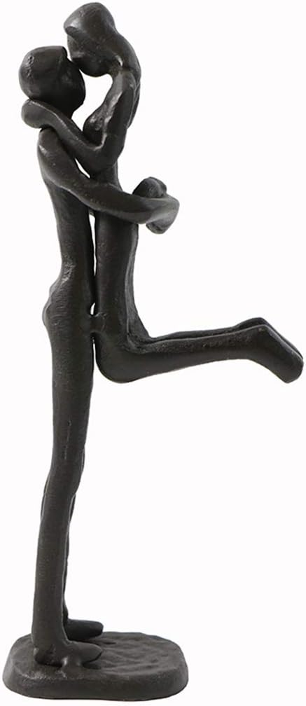 - Passionate Kiss Sculpture Art Iron Statue Romantic Metal Ornament Couple Figurine Home and Office Decor (A2 Kiss)