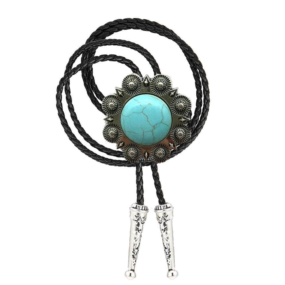 cravatta bolo, For uomo donna distintivo rotondo vintage turchese - cravatta