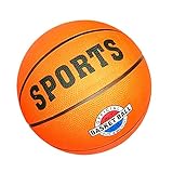 HTUK Basketball Size 7 Indoor Outdoor Game Training Non-Slip Surface Orange High Durability Good Grip Rubber, Suitable For Children Men Women - Image 1
