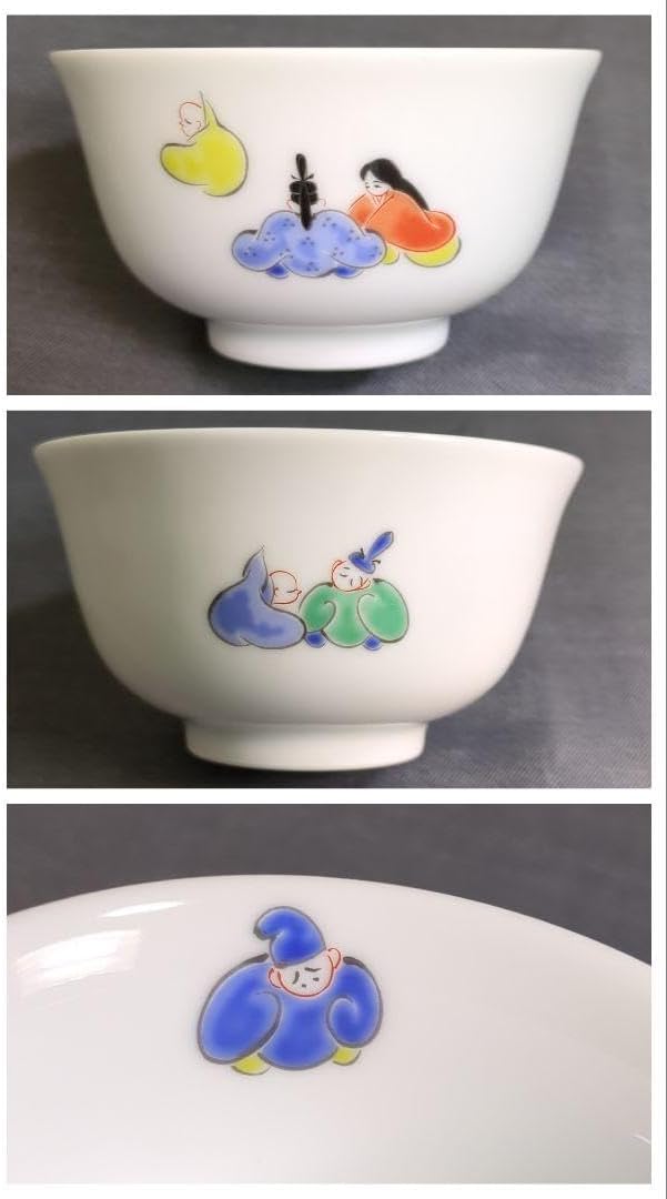 深川製磁　六歌仙　湯呑み　菊中割和皿揃　舟型茶托白　菓子皿　銘々皿　ゴールド 深川製磁 六歌仙 湯呑み 菊中割和皿揃 舟型茶托白