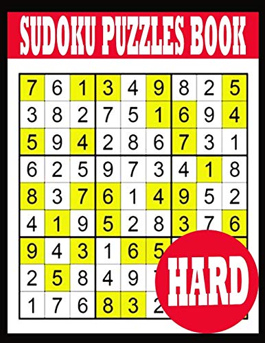 Sudoku Puzzle Book: Hard Sudoku Puzzle Book including Instructions and answer keys - Sudoku Puzzle Book for Adults