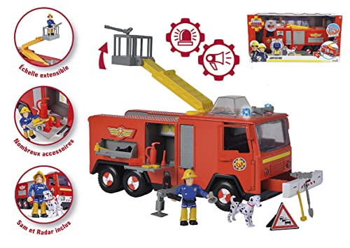 Simba - Feuerwehrmann Sam – Jupiter Truck Serie 13 – Figuren Sam + Radar inklusive – Sound- und Lichtfunktionen – viel Zubehör… – Ansicht 2