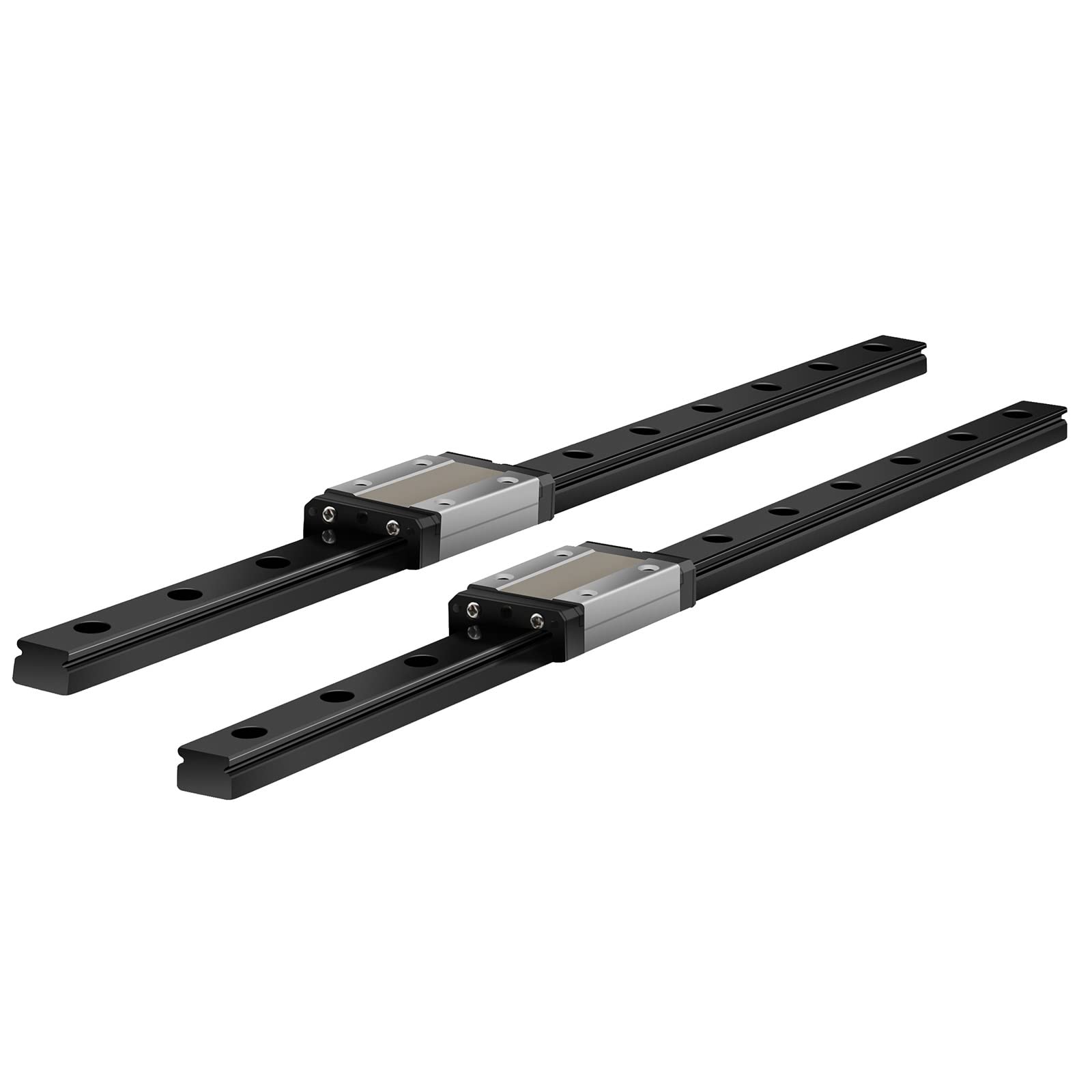 2 set di guide lineari MGR MGR9 in miniatura 250 mm con slitta MGN9H, adatte per stampanti 3D CNC (250 mm, MGN9H, 2)