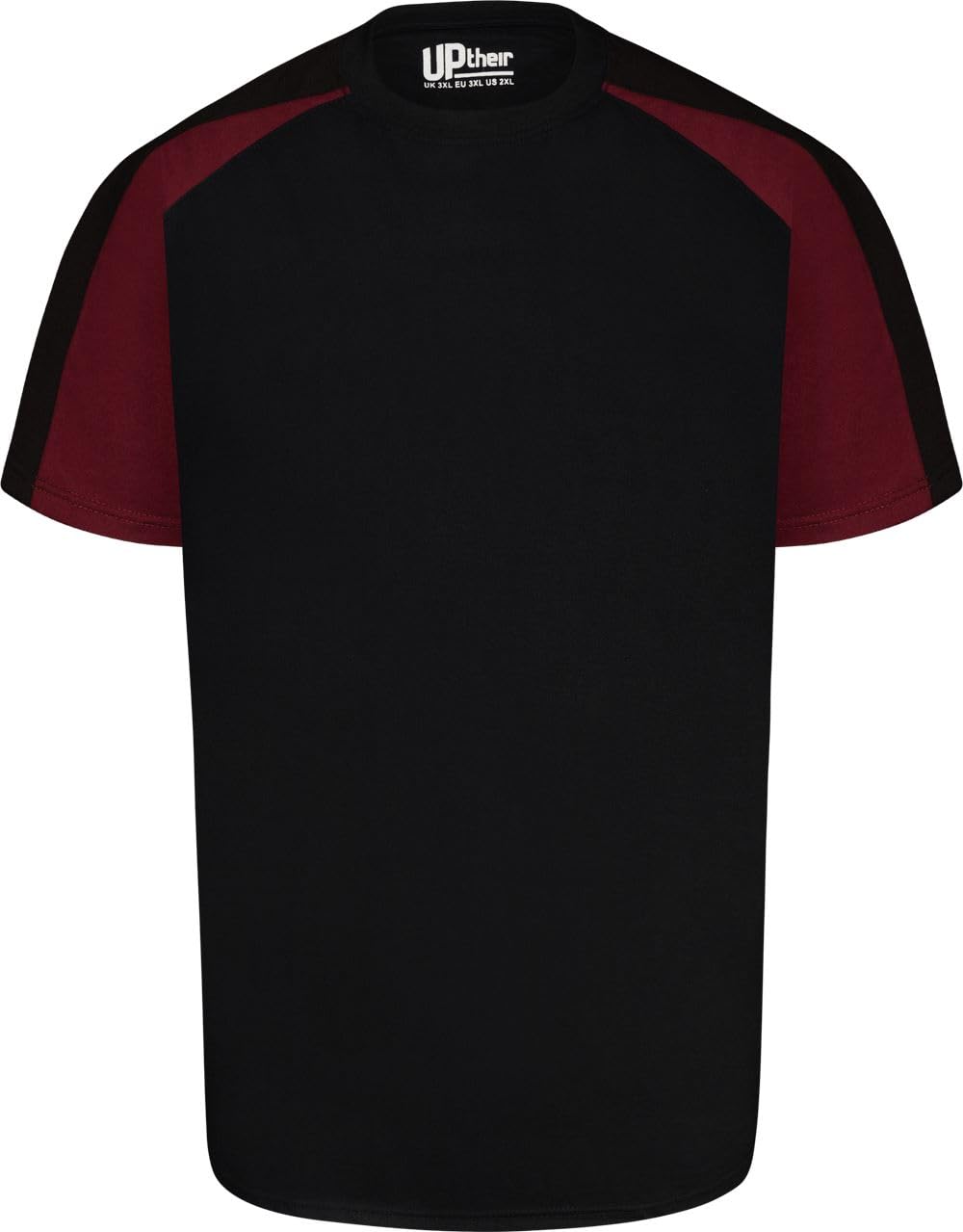 Uptheir Mens Brick Contrast Raglan Sleeve T-Shirt - Blue - 6XL
