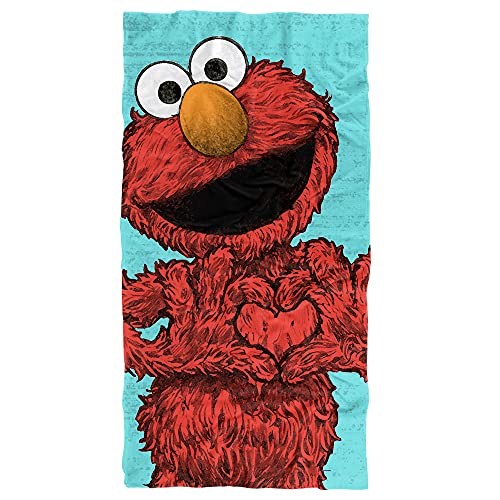 Image of LOGOVISION Sesame Street Elmo Painted Officially Licensed Beach Towel 30" X 60"