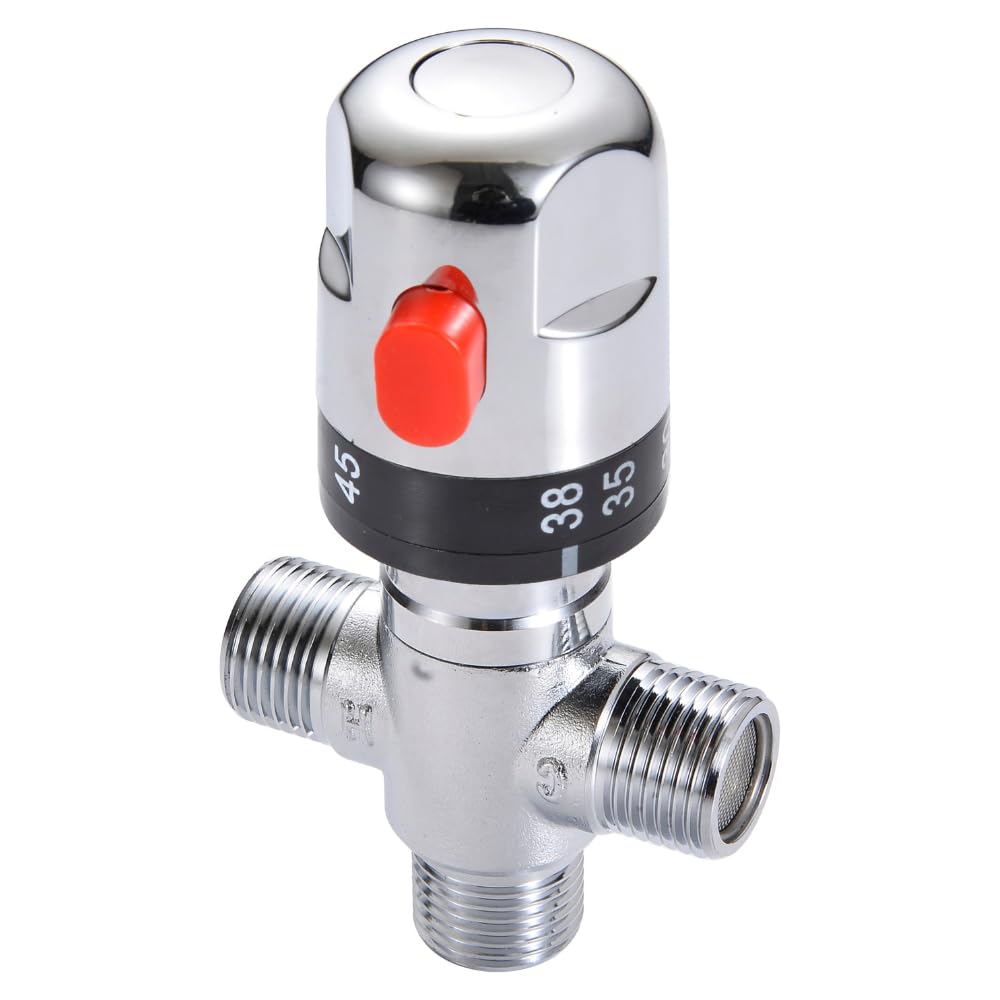 Xcel Home Chrome Thermostatic Mixing Valve Head/Universal Replacement for Douche Bidet Shattaf