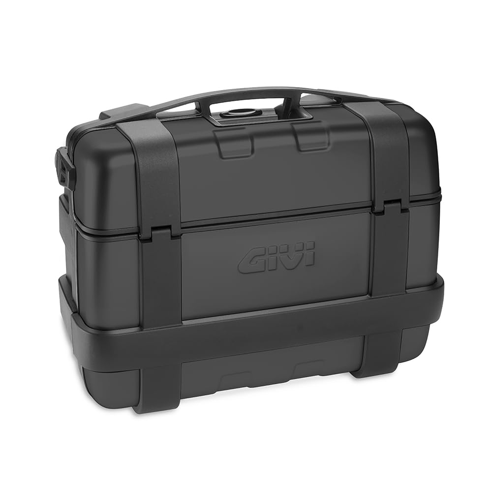 Givi Trekker Valise monokey - 33 l - Aspect aluminium - Pour porte-bagages Monokey - Noir - Technopolymère robuste