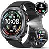 2025 Reloj Inteligente Hombre Militar, 1.45" HD Smartwatch Hombre con Llamadas BT 5.3, 114+ Modos Deportivos, Monitor de Sueño/Podómetro/Pulsómetro, IP68 Impermeable Pulsera Actividad para Android iOS