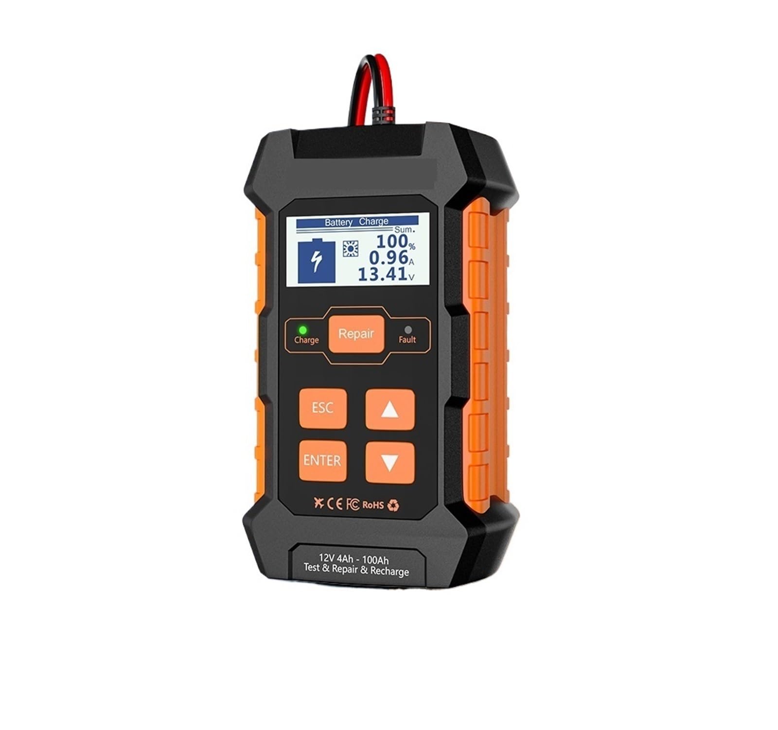 KW520 12V 10A 24V 5A Automatyczny tester akumulatorów samochodowych Ładowarka kwasowo-ołowiowa Narzędzie do naprawy akumulatorów samochodowych Żel litowo