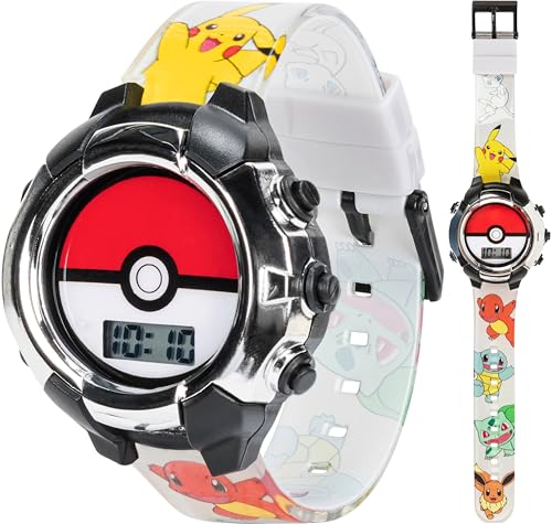 Pokémon POK4245AZ Montre à Quartz pour garçon avec élastique Multicolore 13