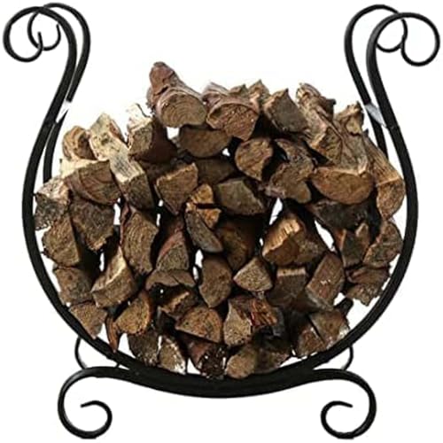 Leñero Exterior, Almacenaje Leña Resistente, Estante para Leña de Acero Galvanizado, para Jardín Terraza Exterior