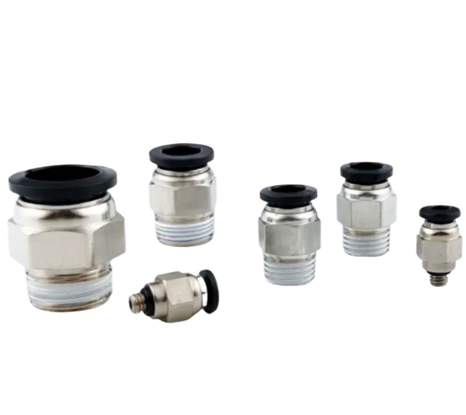 Pneumatic Air Connector Fitting 4mm 6mm 8/10mm Thread 1/8 1/4 3/8 1/2 Hose Fittings Pipe ittings 5pcs(PC8-01)