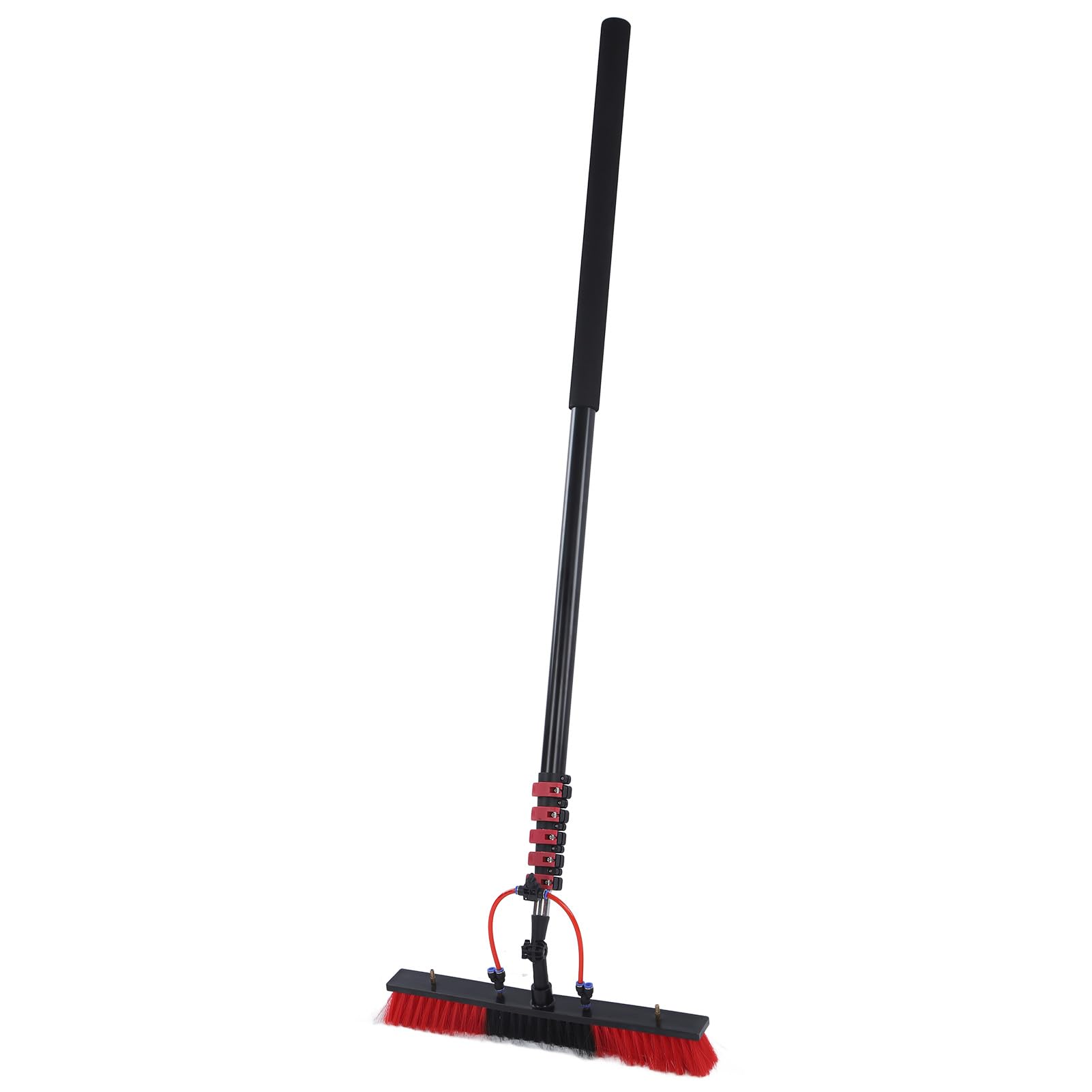 Walfront Zestaw Słupa Karmionego Narzędziem do Panelu Słonecznego, Lekki Pędzel do Czyszczenia Paneli Słonecznych i Okien, 50 Cm Szczotka dla łatwego Dostępu (50 cm główka szczoteczki)