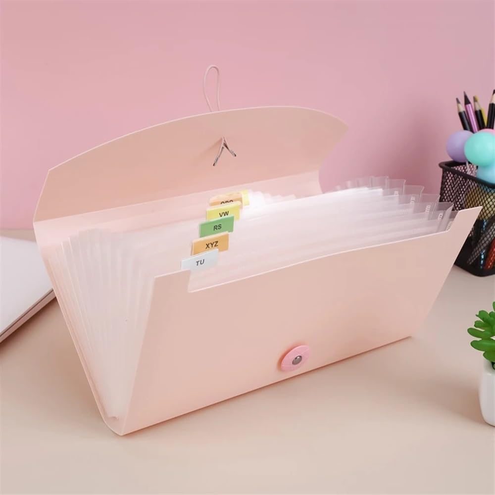 Documento multicapa: carpeta de archivos de gran capacidad para recibos y facturas, solución de almacenamiento blanca para una clasificación eficiente y fácil nización